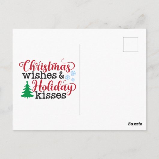 Ephemera Deck the Hall Christmas Carol Script ポストカード (裏面)