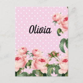 Ephemera floral bouquet vibrant color ポストカード