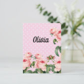 Ephemera floral bouquet vibrant color ポストカード (スタンド正面)