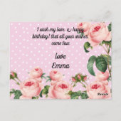 Ephemera floral bouquet vibrant color ポストカード (裏面)