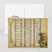 Ephemera Holly Berry The Christmas Carol Script シーズンポストカード (正面/裏面)