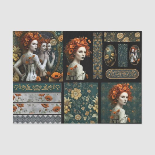 Ephemera Poetic Gothic Motifs  薄葉紙 (正面)