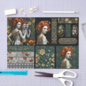 Ephemera Poetic Gothic Motifs  薄葉紙 (クラフト)