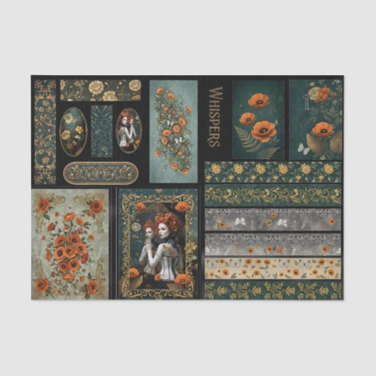 Ephemera Poetic Gothic Motifs  薄葉紙 (正面)