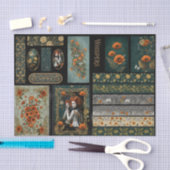 Ephemera Poetic Gothic Motifs  薄葉紙 (クラフト)