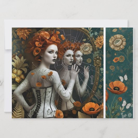 Ephemera Sheet - Dark Gothic Woman 招待状 (正面)