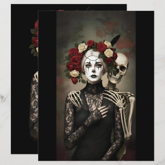 Ephemera Sheet Gothic Rose Queen (正面/裏面)