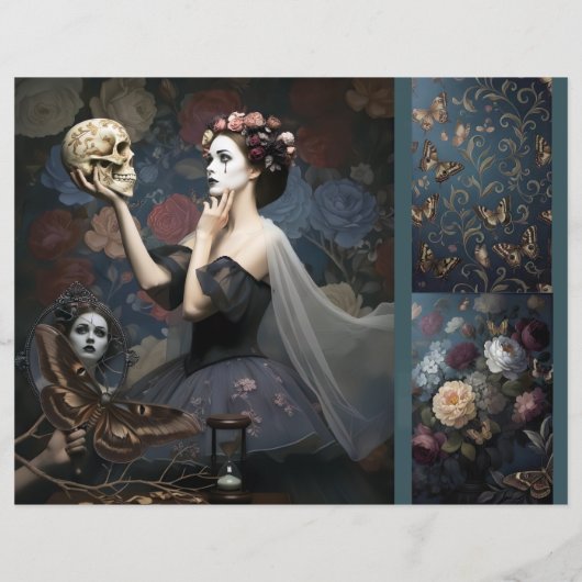 Ephemera Sheet Gothic Rose Queen  (裏面)