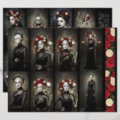 Ephemera Sheet Gothic Rose Queen  (正面/裏面)