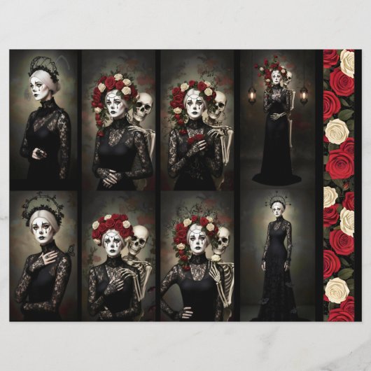 Ephemera Sheet Gothic Rose Queen  (正面)