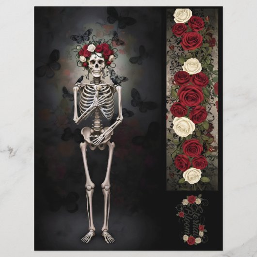 Ephemera Sheet Gothic Rose Queen (裏面)