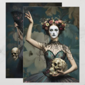 Ephemera Sheet - Vintage Gothic Style 招待状 (正面/裏面)