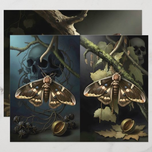 Ephemera Sheet - Woodland Moth (正面/裏面)