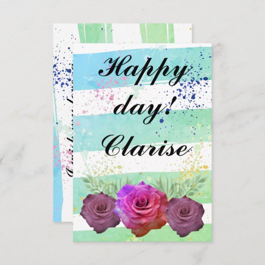 Ephemera vibrant color pink art (正面/裏面)