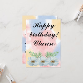 Ephemera vibrant color pink art カード