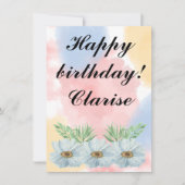 Ephemera vibrant color pink art カード (正面)