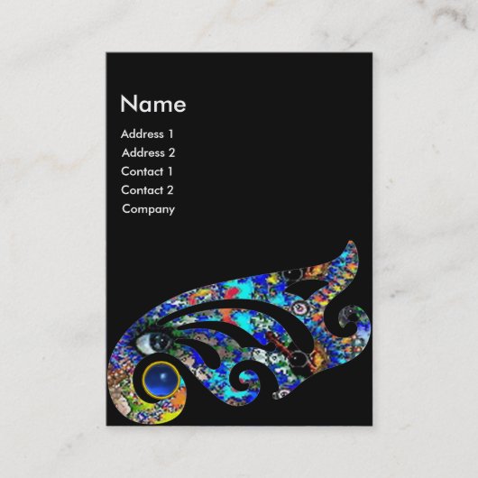 EPHEMERALサファイア美しい,サロン,スパ，メイクアップアーティスト 名刺 (正面)