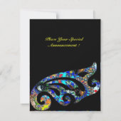 EPHEMERALハロウィーンマスカレードボール、ブルーマスク 案内状 (裏面)