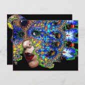 EPHEMERALハロウィーンマスカレードボール、ブルーマスク 案内状 (正面/裏面)