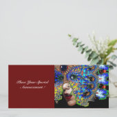 EPHEMERALマルディグラスマスカレードボール,ブルーマスク 案内状 (スタンド正面)