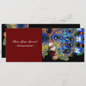 EPHEMERALマルディグラスマスカレードボール,ブルーマスク 案内状 (正面/裏面)