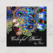 EPHEMERAL美しい,ファッション，化粧品，メイクアップアーティスト スクエア名刺 (正面)