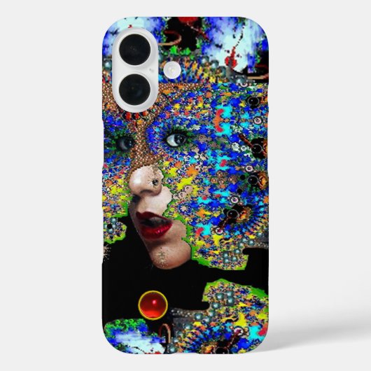 EPHEMERAL/フラクタルマスクカラフルを持つ女性 Case-Mate iPhoneケース (裏面)