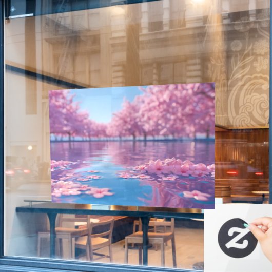 Ephemeral Bloom ウィンドウサイン (カフェ窓)