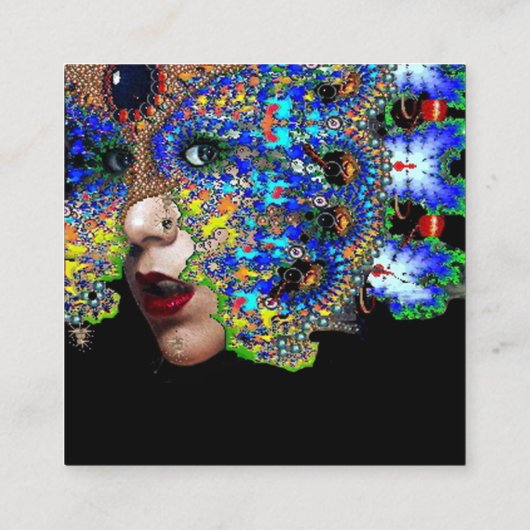 EPHERAL RUBY /美しいサロン,スパ,メイクアップアーティスト スクエア名刺 (裏面)