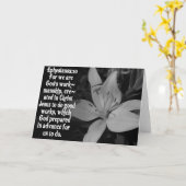 EPHESIANSの2:10の聖書の聖なる書物、経典の引用文 カード (黄色い花)