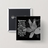 EPHESIANSの2:10の聖書の聖なる書物、経典の引用文 缶バッジ (正面&裏面)