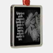 Ephesiansの4:2のオーナメントの聖書の聖なる書物、経典は控え目です メタルオーナメント (右)