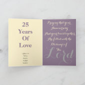 Ephesiansの5:28及び1John 4:19第25記念日カード カード (内部)