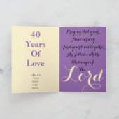 Ephesiansの5:28及び1John 4:19第40記念日カード カード (内部)