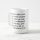 Ephesiansの6:13 コーヒーマグカップ (正面左)