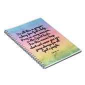 Ephesiansの6:18の虹の聖書の詩の祈りの言葉 ノートブック (右側)