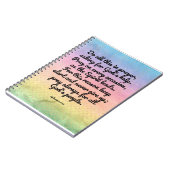 Ephesiansの6:18の虹の聖書の詩の祈りの言葉 ノートブック (左側)