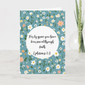 Ephesians 2:8 Christian Greeting Card カード (正面)