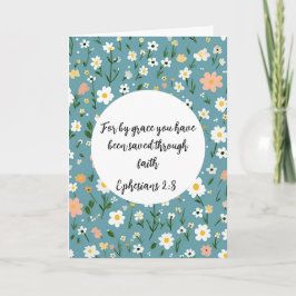 Ephesians 2:8 Christian Greeting Card カード