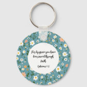 Ephesians 2:8 Christian keychain キーホルダー (正面)