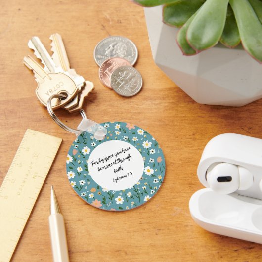 Ephesians 2:8 Christian keychain キーホルダー (デスク)