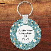 Ephesians 2:8 Christian keychain キーホルダー (正面)