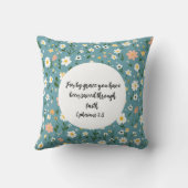 Ephesians 2:8 Christian Throw Pillow クッション (裏面)
