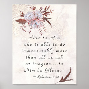Ephesians 3:20 To Him who is able to do more ポスター
