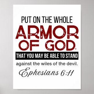  Ephesians 6:11 Put on the Whole Armor of God ポスター