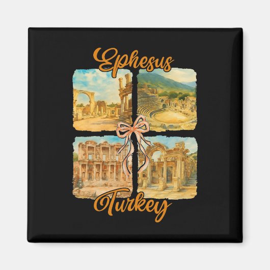 Ephesus Turkey Traveling Trip Coquette Ephesus Sou マグネット (正面)