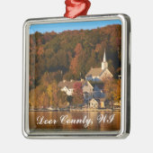 Ephraim、日没のウィスコンシン メタルオーナメント (左)