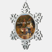 Ephraim、日没の雪片のオーナメントのウィスコンシン スノーフレークピューターオーナメント (右)