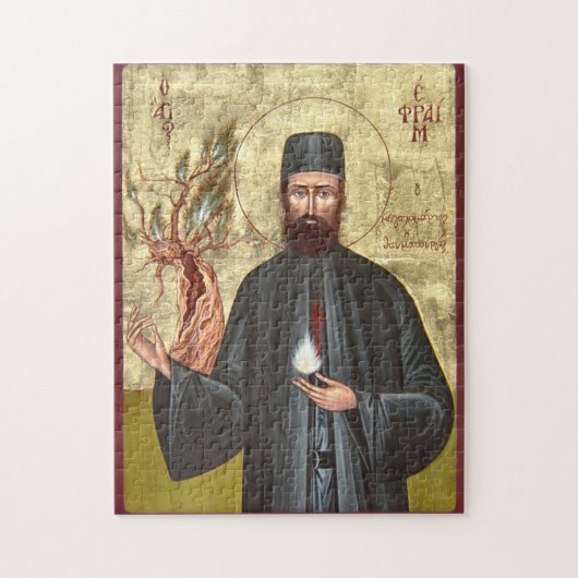 Ephraim the New Martyr Orthodox Christian Icon ジグソーパズル (縦)