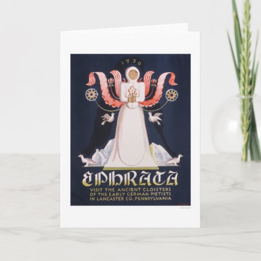 Ephrataのクロイスター1938 WPA カード (正面)